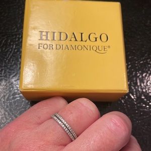 Hidalgo for Diamonique two eternity stackable bands. Size 7